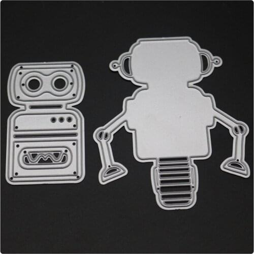 YINISE Die Cut Scrapbook Metal Cutting Dies For Scrapbooking Stencils Robot DIY Album Cards Decoration Embossing Folder Die Cuts