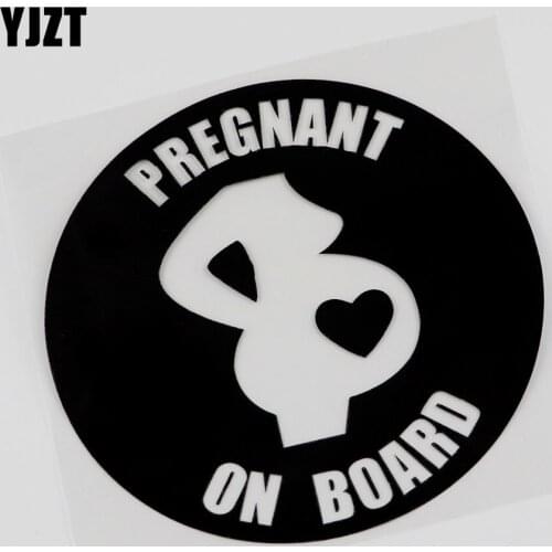 YJZT 15CM*15CM Pregnant On Board Sticker Decal Window Sign Vinyl Car Sticker 13C-0014