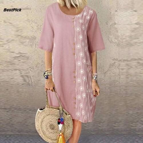 ZADPBB Summer Dresses With Buttons