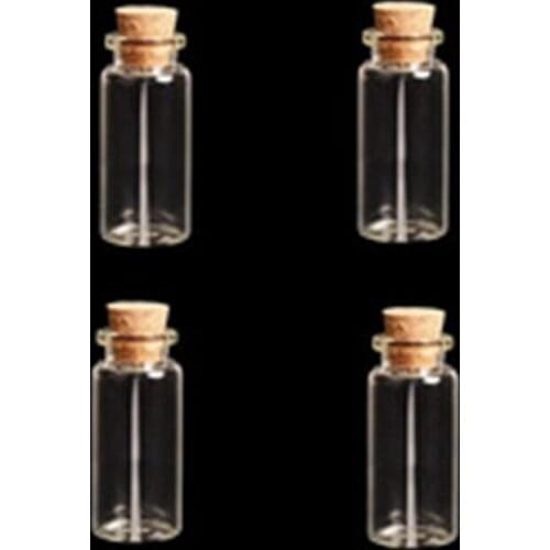 43*22mm Cork Wood Mini Glass Bottles 20PCS Plastic Stopper Small Bottle Vial Jars Pendants Craftwork Drift Bottle Storage Craft