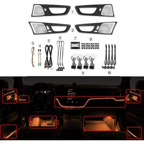 64 colors Door Panel Cover LED Ambient Light For Volvo XC60 S60 Interior Dashboard Atmosphere Light Light Interior Decorative