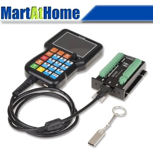 Argedo NCH02 NCD02 3/4/5 Axis Manual CNC Controller Pendant Offline Motion Control System 125 KHz Pulse U-disk Read G-CODE