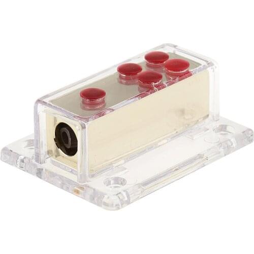 Car 12V Power Distributor Block 1AWG Input To 4 AWG Output Cable Amplifier