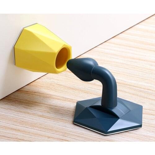 Mute Non-punch Silicone Door Stopper Touch Toilet Wall Absorption Door Plug Anti-bump Door Holder Self-adhesive Door Stopper