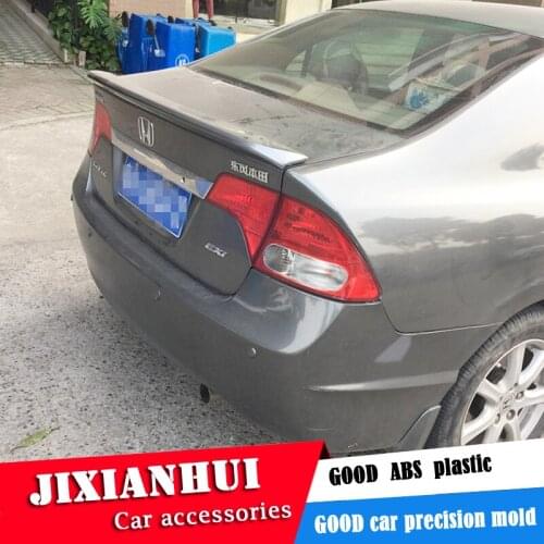 For Civic Spoiler 2006-2011 Honda Civic Spoiler HDB ABS plastic Material Car Rear Wing Color Rear Spoiler