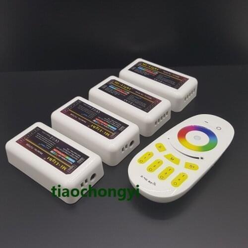 Hot 2.4G 4-Zone RGB(W) RGBW Dimmable LED Remote Controller+RF touch 4-Zone remote For 5050 RGBW LED strip