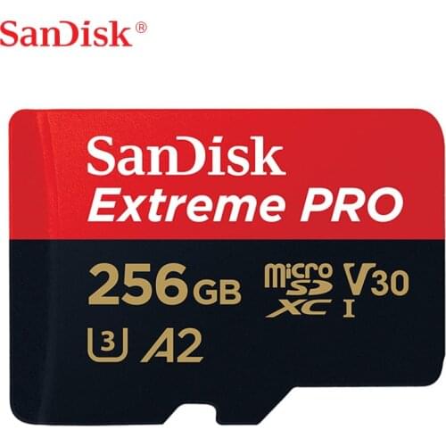 SanDisk Extreme PRO microSDXC UHS-I Card 64GB 128GB 256GB Up to 170MB/s Read Speed U3 V30 A2 Memory Card TransFlash TF Card 4K