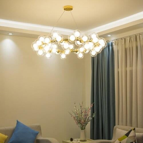 Creative ring / straight strip magic bean glass LED chandelier Residential/commercial/office/school Lighting fixture