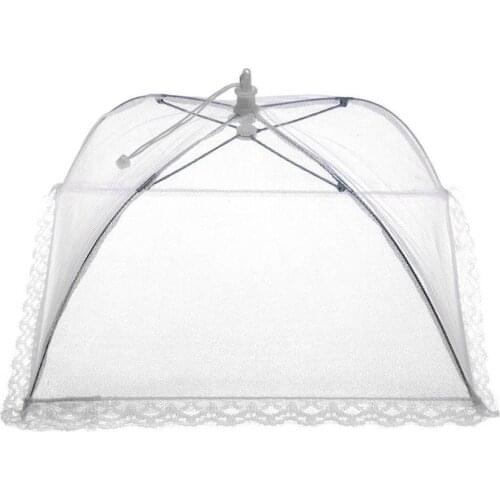Food Umbrella Cover Picnic Barbecue Party Anti Mosquito Fly Resistant Net Tent For Kitchen Lunch Supper Dinner Table Household