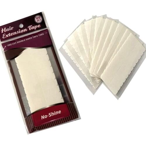 0.8*4CM White No Shine Hair Extension Adhesive Tape Double Sided Tape Strips Waterproof For Hair Extension/Lace Wig/Toupee