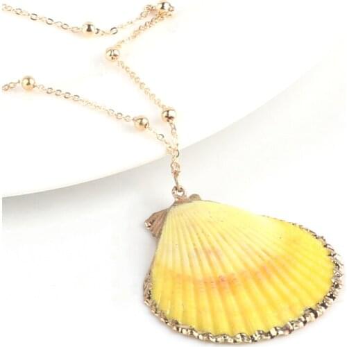 2021 Hot Sale Fashionable Bohemia Seaside Beach Shells Concha Pendant Choker Concha Necklace Summer Popular Jewellery