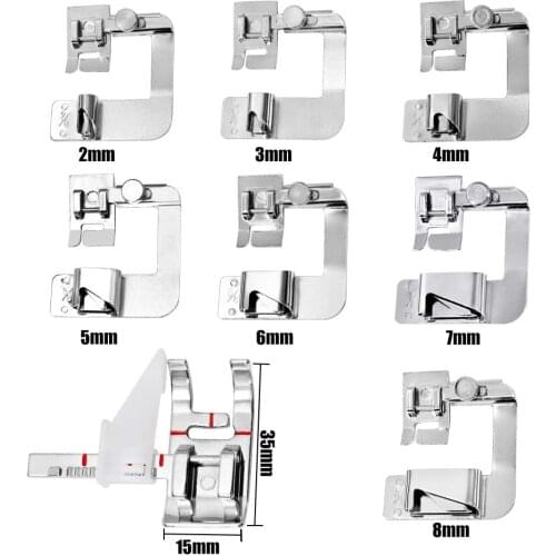 LMDZ 8 Pcs Sewing Machine Foot Set, 7 Pcs Sewing Machine Foot with 1 Pcs Adjustable Presser Foot, Home Sewing Foot