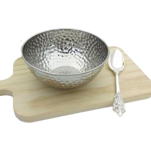 Rice Bowl Stainless Steel Ware Salad Cup Bowl Oversize Bowl Food Container Irregularity Big Soup Bowl Tableware Lunch Box 1pcs