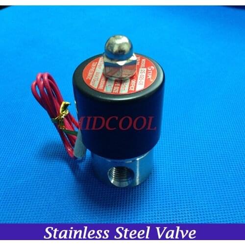 Normally closed Type Boutique 2S025 series ac 220V 2S025-06 1/8" Stainless steel Solenoid Valve for air water oil