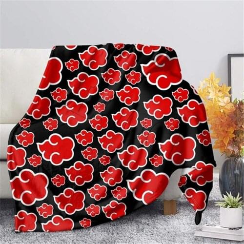 Anime Uzumaki 3D Printed Red Cloud Blanket for Beds Flannel Blanket Home Decor Fashion Student Throw Blanket Drop Shipping