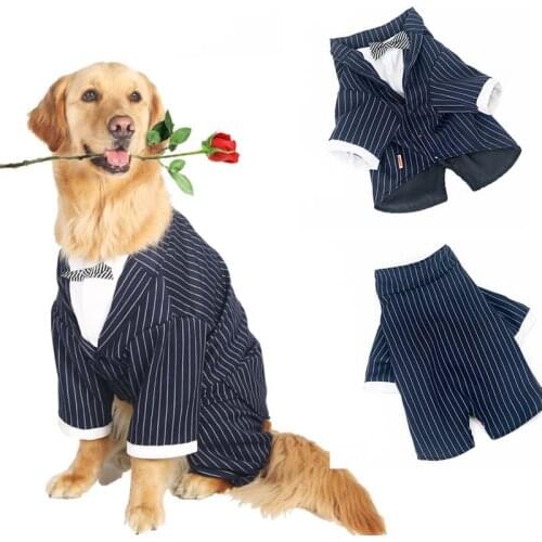 Medium Large Dog Clothes Formal Dog Coat Jacket Pet Wedding Clothing for Dogs Labrador Fashion Pet Clothes Ropa Para Perro Pug