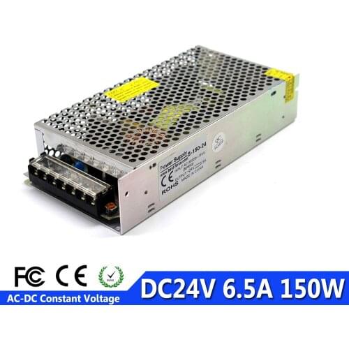 Single Output Switching Power Supply 24V 6.5A 150W Led Driver Transformer AC110V 220V AC DC SMPS for Led Strip Light CCTV Print