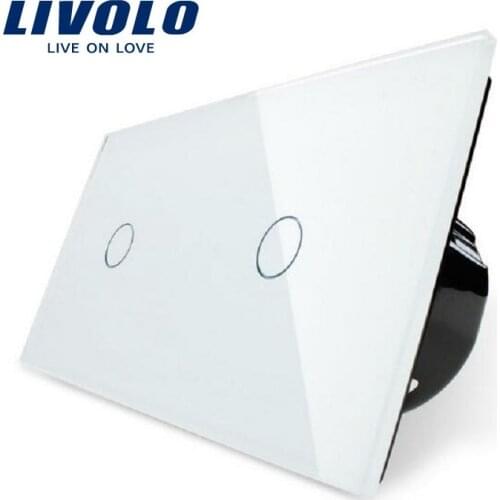 Livolo Products, White,Touch Screen Control, Wall Switch, Tempered Glass Panel, Light Wall Home Switch, VL-C701-11/VL-C701-11