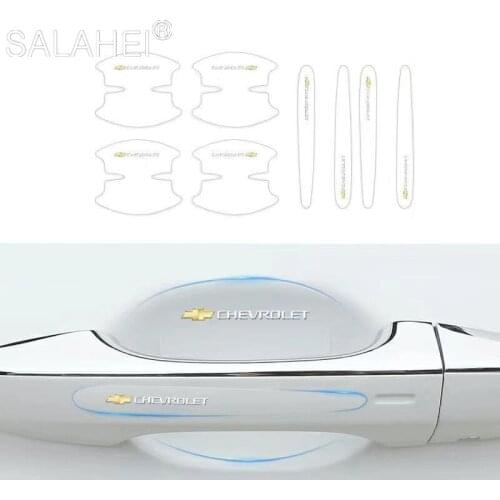 TPU Car Door Bowl Handle Scratches Transparent Invisible Stickers For Chevrolet Camaro 2016 2017 2018 2019 Silverado 1500 Z71