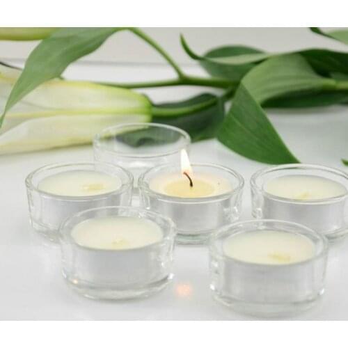 72 Pcs Clear Glass Candle Holders Votives Tea Lights Tealight Candle Holder Round Transparent Wedding Centerpiece Plain Simple