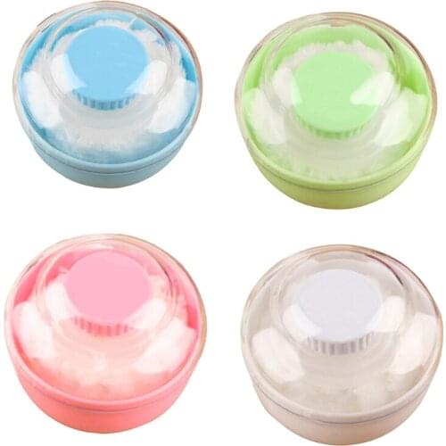 Baby After-Bath Powder Puff Box Holder Empty Container Case Body Makeup Cosmetic Dispenser Storage Organizer For Home Travel