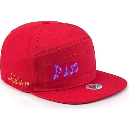 Bluetooth LED hat programmable scrolling message display board baseball cap hip hop hip-hop party parade golf fishing cap