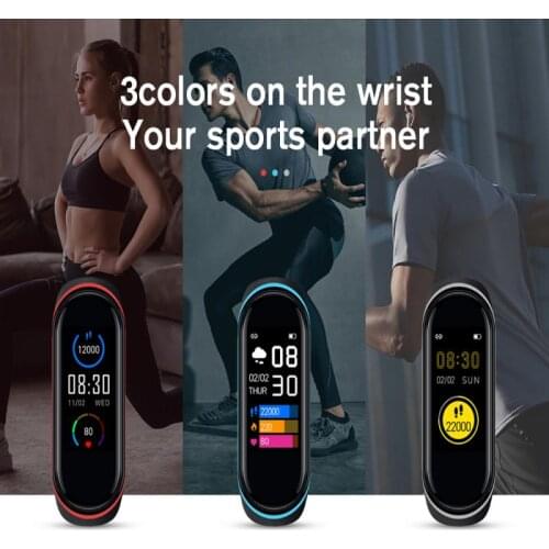 M6 Color Screen Smart Bracelet Heart Rate Meter Step Sleep Health Monitoring Exercise IP68 Waterproof Sport Smart watch