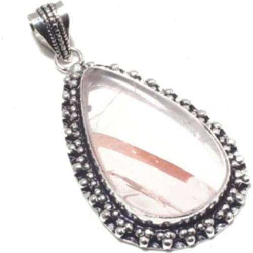 Dichroic Glass Pendant Silver Overlay over Copper Hand made Jewelry women gift