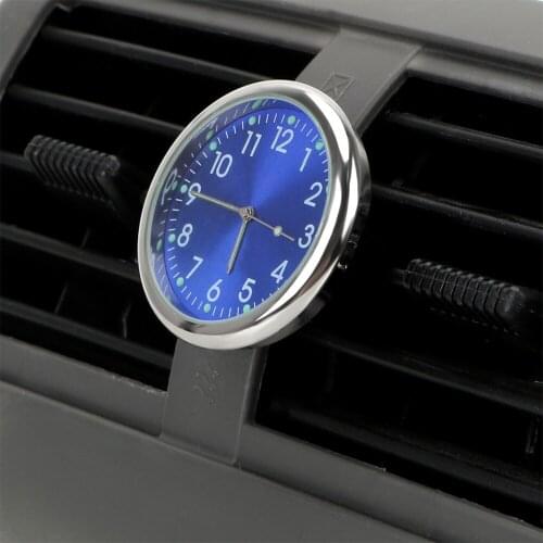 Luminous Car Clock Analog Watch Ornaments Mini Quartz Clocks Auto Dashboard Time Display Air Outlet Decoration Accessories