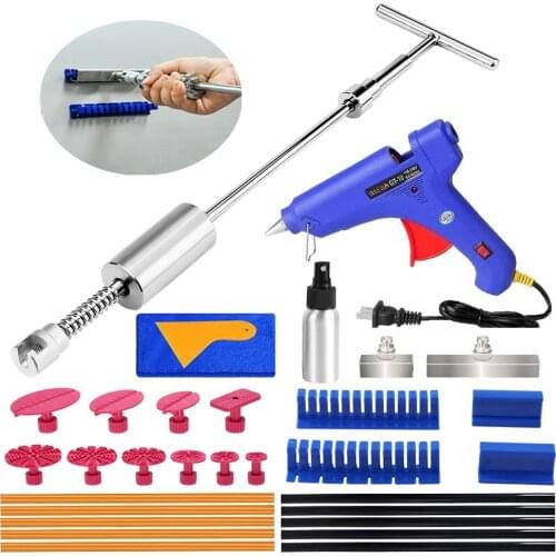 Dent Remover with T-bar Dent Puller and upgraded Dent Puller label for car dent repair and metal surface dent remova