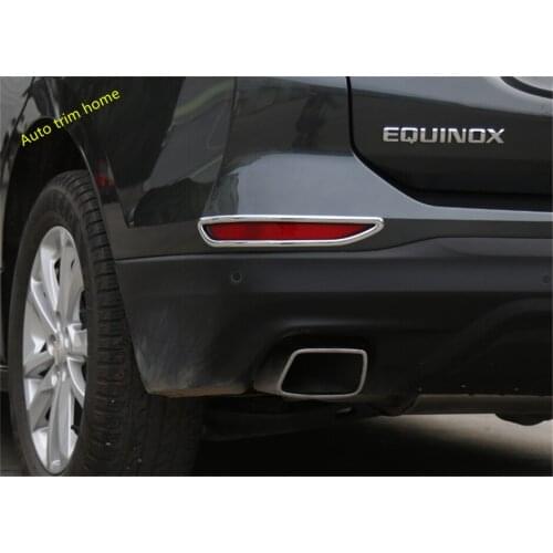 Lapetus Rear Tail Trunk Fog Lights Lamps Protector Cover Trim Fit For Chevrolet Equinox 2017 2018 2019 2020 ABS Auto Accessories