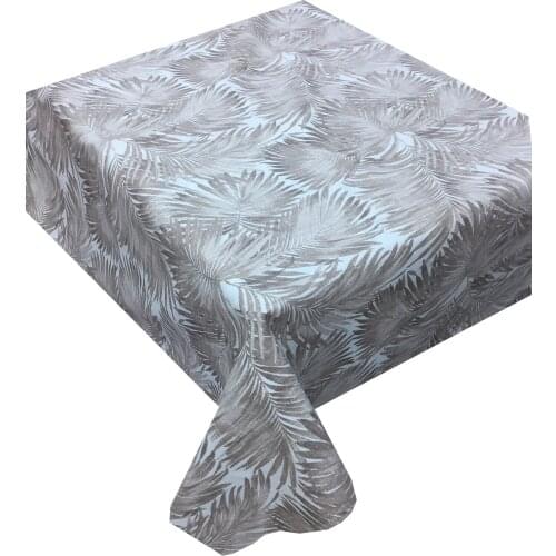 Zeren Home Coffee Bamboo Leaves Patterned Carefree Table Cloth 170x500 cm