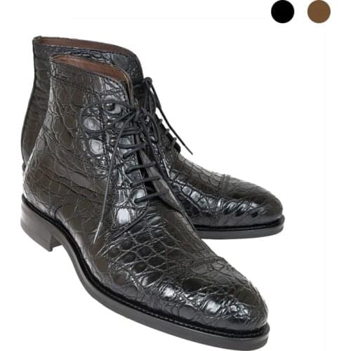 Winter Mens Boots Shoes Add Velvet Non-Slip Work Boots Lace-up Fashion Designer Shoes Men Real Leather
