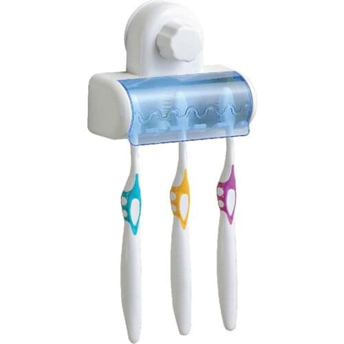 Toothbrush Rack Wall Mounted Toothbrush Holder Container with Cover Waterproof Dust-proof Suction Cup Electric Toothbrush Case