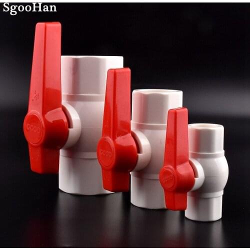 1pc Inner Diameter 20~110mm Big Size UPVC Pipe Ball Valves Aquarium Fish Tank Drainage Composite Socket Joint Water Pipe Valve