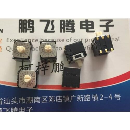 1PCS Japan COPAL SA-7151TB 0-F/16-bit side-adjusted rotary coding dial switch patch 6 feet 3: 3 feet with handle