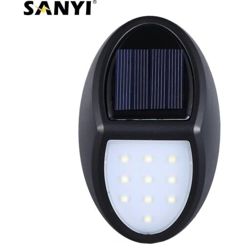 10 LEDs Solar Lamp Light Control Sensor Wall Lights Solar Powered Sunlight IP65 Waterproof for Garden Wall Street Decoration