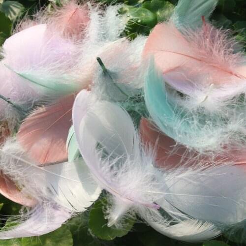 100pcs Floating Feathers Natural Goose Plumas Dream Catcher Ball Gift Box Filling Plume Ornaments Decor Party Bithday Materials