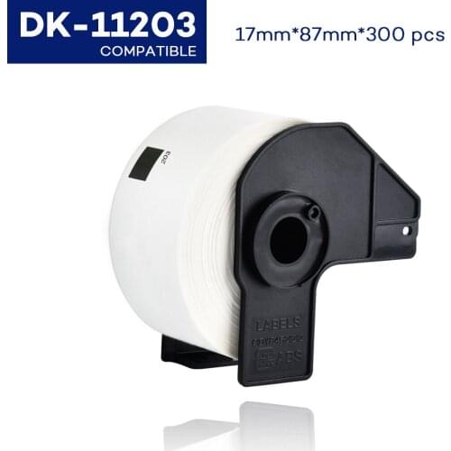 17mm*87mm*300 pcs White Compatible Thermal Paper DK11203 DK-11203 DK 11203 Compatible for Brother QL Label Printer QL-500 QL-550