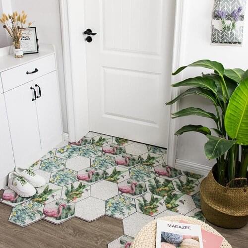 Home Doormat Non-slip Can Be Cut Custom Hallway Doormat Living Room Bathroom Mat PVC Kitchen Mat Entrance Carpet Indoor Carpet