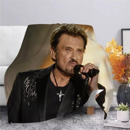 CLOOCL Johnny Hallyday Flannel Blanket 3D Printed Flannel Blanket Beds Sofa Home Decoration Travel Throws Blanket Drop Shipping