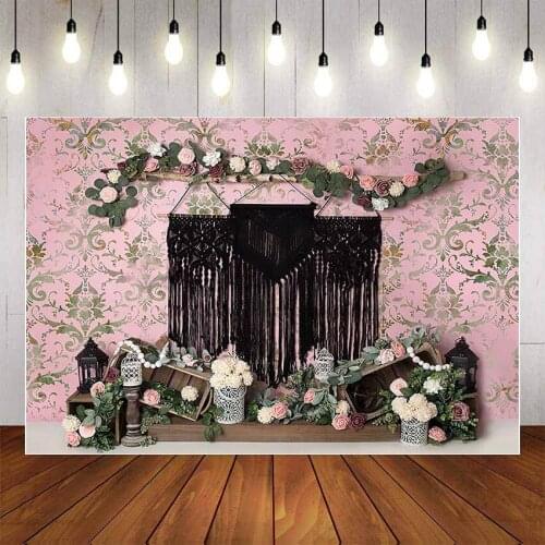 Mehofond Bohemia Style Photography Background Colorful flowers Princess Birthday Girl Baby Shower Party Backdrop Photo Studio