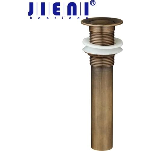 JIENI e-pak BEST Drain Retro Antique Brass Bathroom/Kitchen Sink W/O Overflow Pop Up Drain Floor Drain Bath Drains