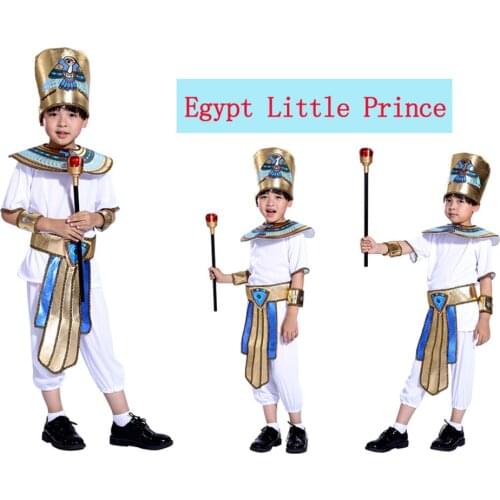 Halloween Costumes Ancient Egypt Egyptian Pharaoh King Empress Cleopatra Queen Costume Cosplay Clothing for Child