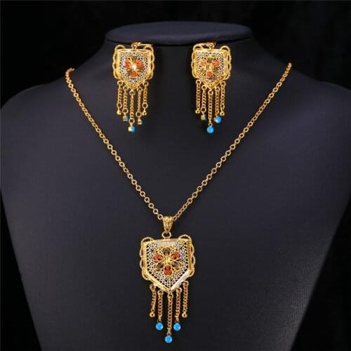 Kpop Tassel Set Gift Pendant Snow Pattern Earring Gold Color Bohemia Trendy Fashion Jewelry For Women Party Set PE200