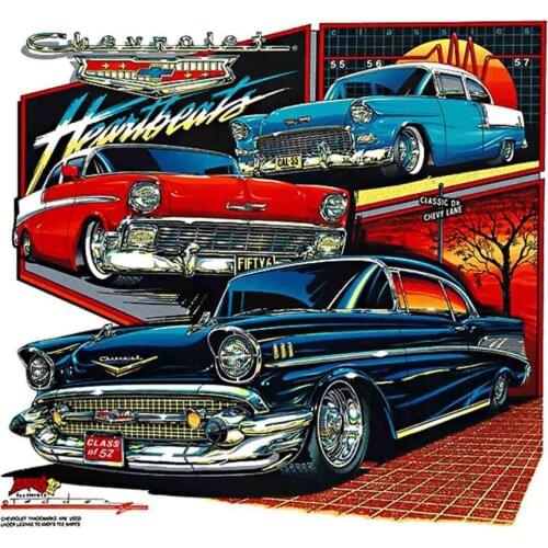 Summer 2019 100% Cotton Printed Pure Cotton MenS Heartbeat 57 Hot Rod Car Fans White Tee Front Printcheap T Shirts Online