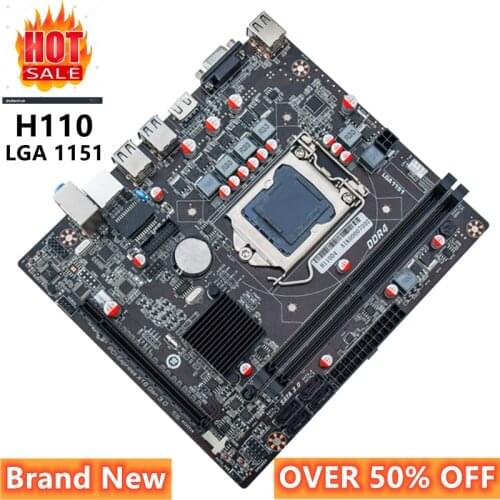 1151 Brand New Motherboard H110 DDR4 32GB Intel Mainboard Support Core i3 i5 i7 PC Computer Mother Board Socket LGA 1151