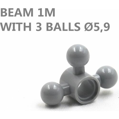 MOC Technic 10pcs Technic BEAM 1M WITH 3 BALLS DIA5,9 compatible with lego MOC6055629