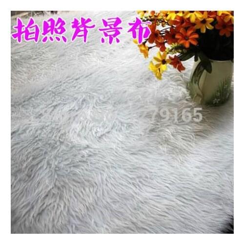 Fashioon pure white Plush fabric,Photo background cloth,Sofa Set Living Room Furniture Curly Sheep Faux Fur Fabric,150cm*50cm