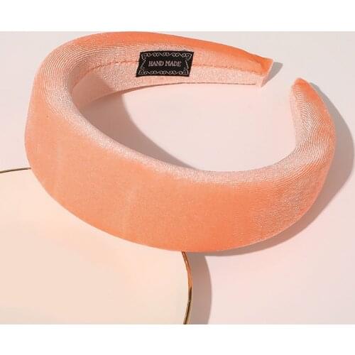 Fashion Padded Headbands Wide Bezel Hairbands Thick Velvet Hair Hoop Girls Sponge Non-slip Hairband Hair Accessories Free Ship